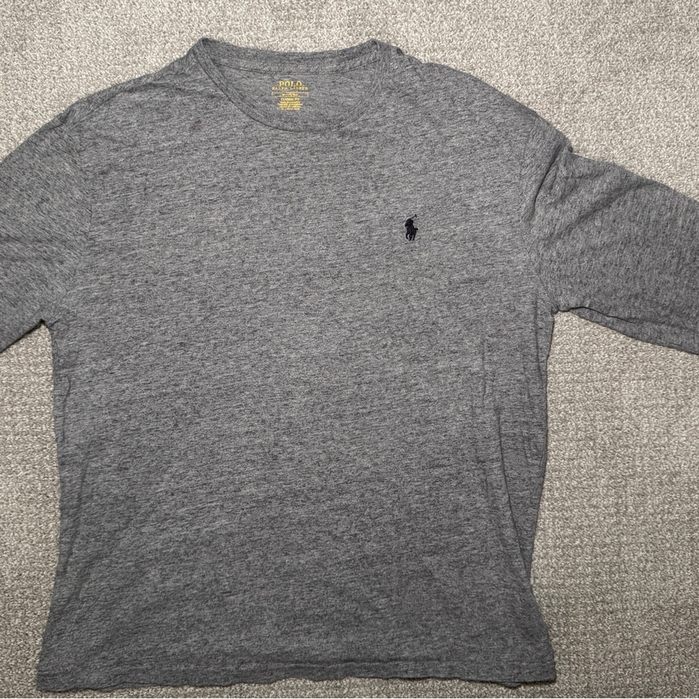 Polo by Ralph Lauren Gray Long Sleeve Tee